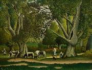 Henri Rousseau Landscape with Milkmaids Spain oil painting artist
